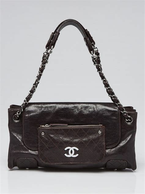 chanel white glazed caviar leather pocket-in-the-city|Handbags & Bags .